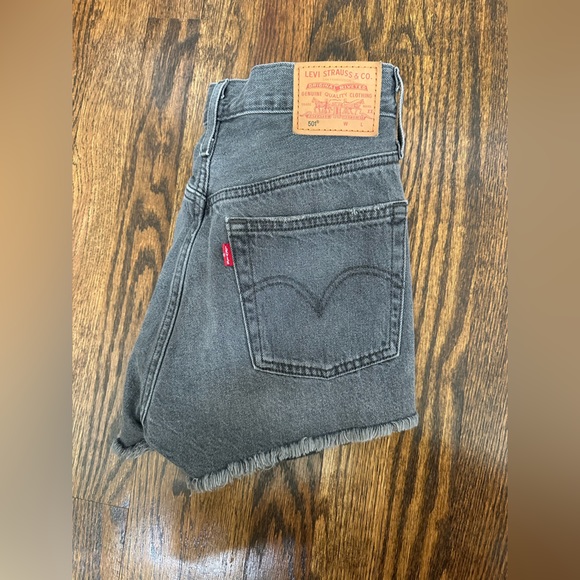Levi’s 501 High Rise Denim Shorts in Gray Size 26 - Picture 8 of 11